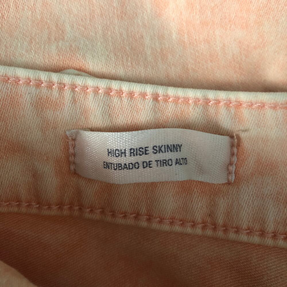 Universal Thread High Rise Skinny Tie-Dye Yellow Orange Jeans Size 6 - Picture 3 of 12